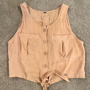 Free People button up tank top